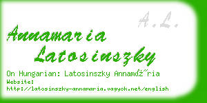 annamaria latosinszky business card